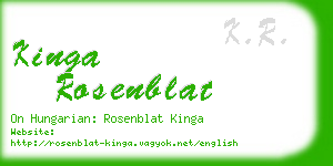 kinga rosenblat business card
